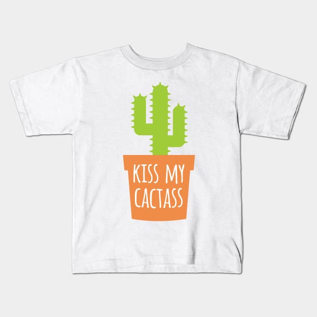 Kiss My Cactass Kids T-Shirt by oddmatter